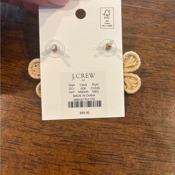 J. Crew Tan Flower Earrings with Textured Petals - Picture 4 of 4